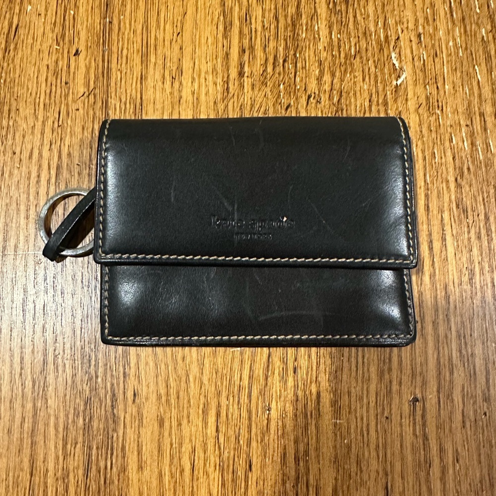 KATE SPADE Black Leather Mini Wallet